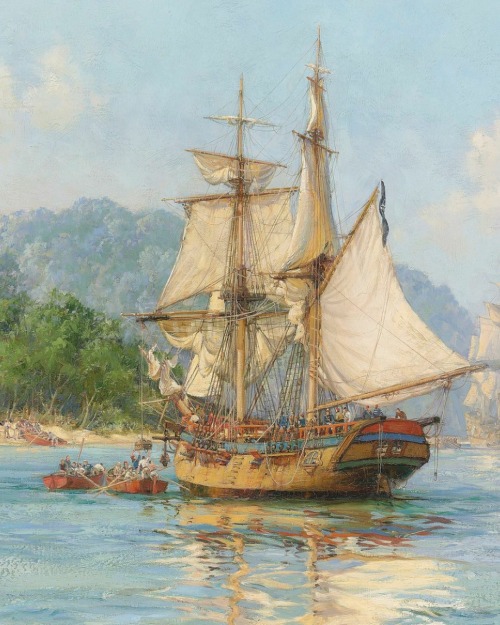 ’Pirates’ Haunt’, Cocos Island, Pacific,Montague Dawson (British, 1890–1973)