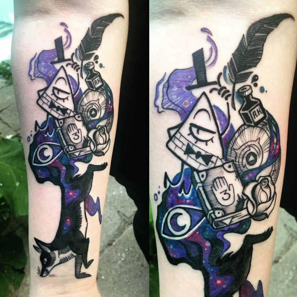 Gravity Falls windvane by Ratgirl at the Decorated Body in Cincinnati  r tattoos