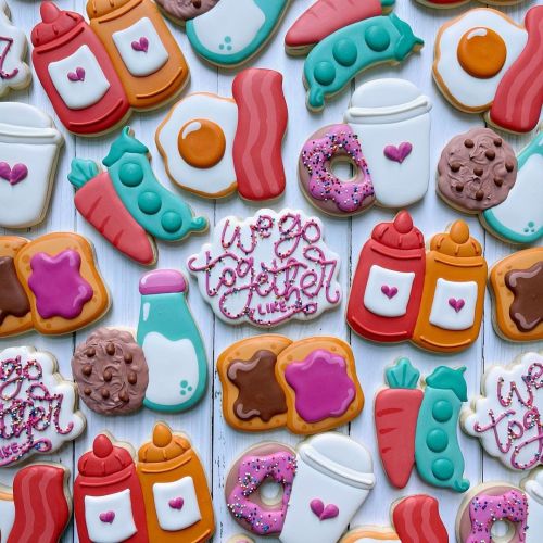 Finish this sentence — We go together like&hellip;.. Gorgeous royal icing cookies made wit