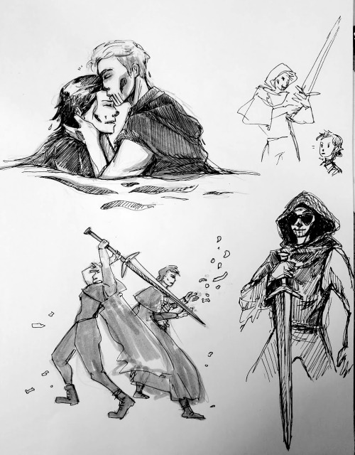 flightindreams:gideon the ninth doodles (i havent been able to stop thinking about this book for wee