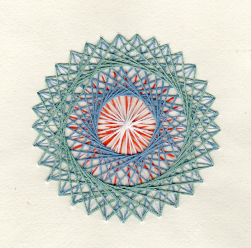 Another card pattern using thread