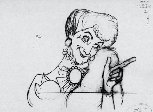 scurviesdisneyblog:Madame Bonfamille animated by Milt Kahl for The Aristocats“Even after all those y