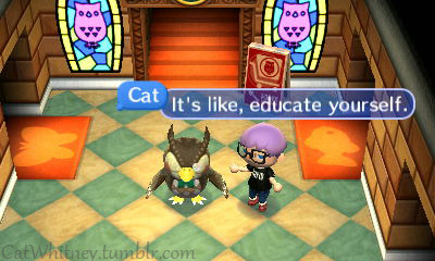 sunnythetragic-clown:   catwhitney:  So today I was a hipster in Animal Crossing