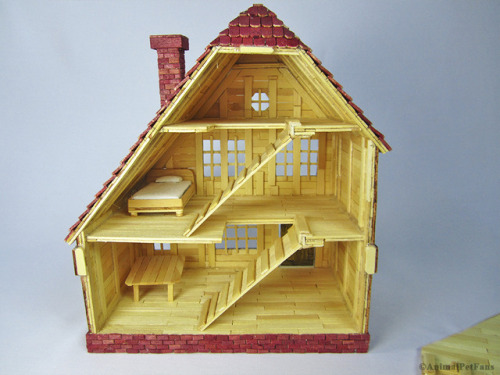 popsicle stick house for hamster