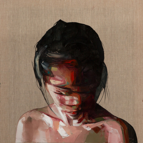 red-lipstick:Simon Birch (Armenian, U.K. born, based Hong Kong) - Clayface, 2013    Paintings: Oil on Canvas