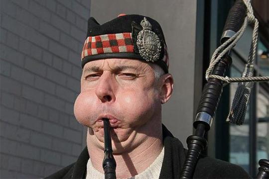 20 minutes into 'bagpipes and chill' and he gives you this look