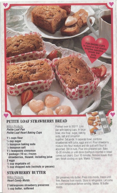 churchnotmadewithhands: scans from a valentines day recipes leaflet that was in a 90s cooking magazi