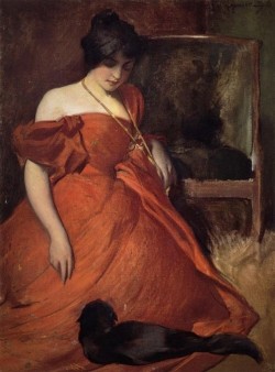 anillusion:  John White Alexander (1856 - 1915)Black and Red (1896)