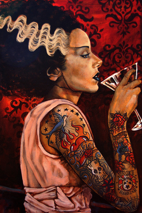 xprettypistolx: The be all end all of strange and beautiful love. *Smiles.*Artist - Mike Bell