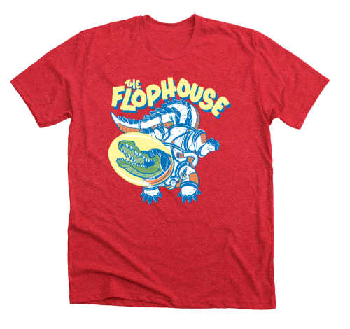 I did a t-shirt for the Flop House podcast February 6th live show! This Rocket Crocodile shirt will 