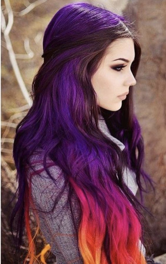 Hair Chalk — nice hair color combo… so gorgeous!