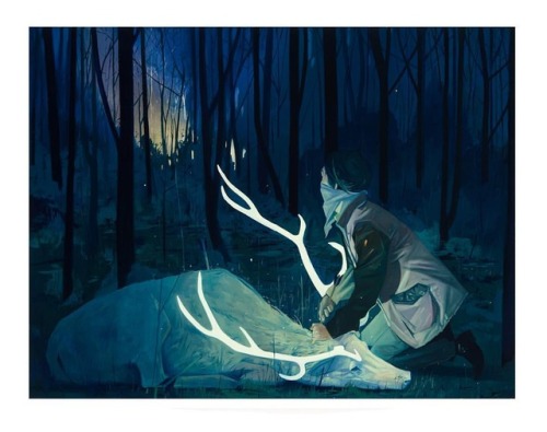 eiruvsq:  Artist: BEZT “Spirit of the Forest” Oil on Linen 120 cm x 90 cm   “Spirit of the Forest” O