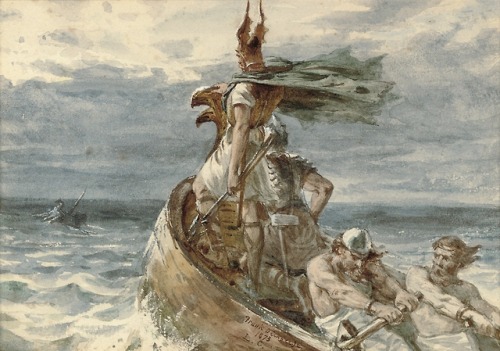 Vikings Heading for Land, Frank Dicksee, 1873