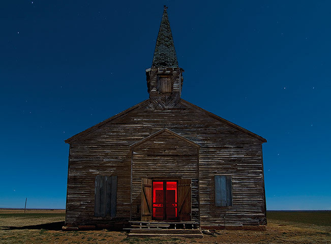 Abandoned church in Cee Vee, Texas. January 2009 by Noel Kerns