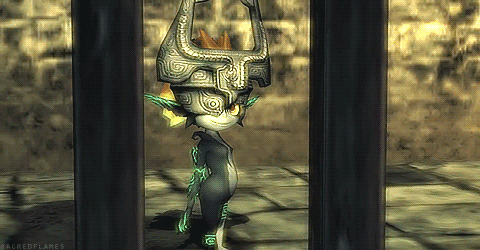 sacredflames:Zelda GIF ChallengeFavorite character (5/5) → Midna“At first she seems to be a strange, dark creature with an agenda of her own and little regard for Link, but she ends up changing her attitude towards those who are willing to help