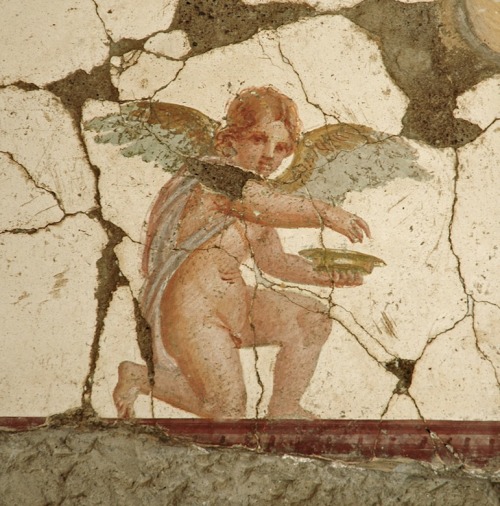 loverofbeauty: Eros,  Roman Fresco  Mid-1st century A.D.  originally posted by k