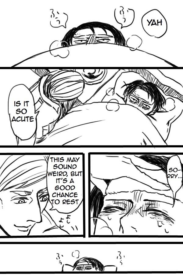 worldofchicken:  erwin is such a good husband yooo (what, does he have esp) http://www.pixiv.net/member_illust.php?mode=medium&amp;illust_id=38745788
