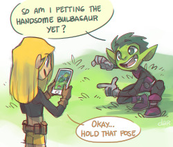 Dar-Draws:  Bb And Terra Are The Kind Of People That Would Play Pokemon Go Together