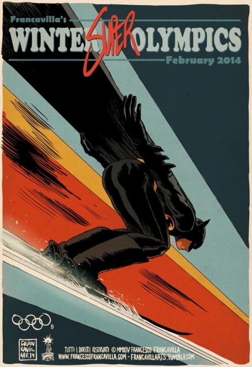 geek-art:  Geek-Art.net Winter SUPER Olympics by Francesco Francvilla ! The whole series here.   #geekart 
