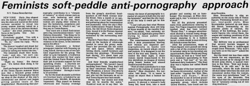 Women Against Pornography in the mainstream press of 1979:“Feminist Soft-Peddle Anti-Pornography App