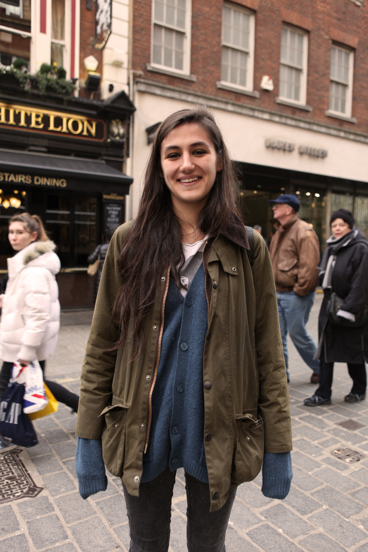 Lovely Barbour jacket paired 