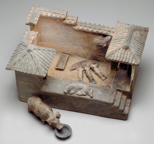 mia-asian-art: Funerary Model of a Pig Sty, 2nd century BCE, Minneapolis Institute of Art: Chinese, 