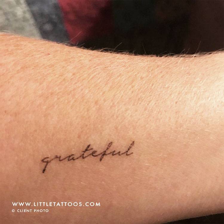 Buy Grateful Handwriting Temporary Tattoo Online in India - Etsy