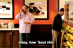 modern-family-gifs:     How do you get kicked out of a bakery?    