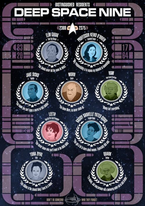 linesdamnlines:Deep Space Nine done! Here’s the collected residents all in one poster.