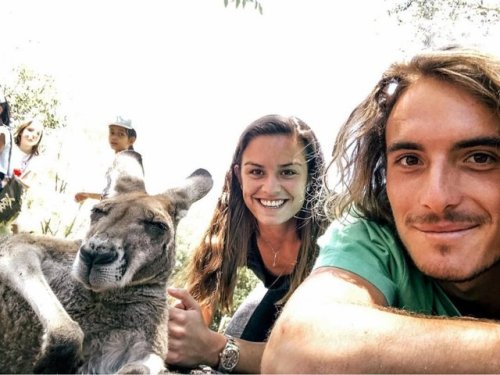 Stef and Maria Sakkari at the zoo during Hopman Cup (via Stef’s IG)