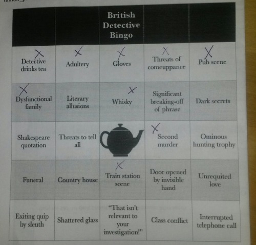 kivrin:I played @oldshrewsburyian‘s British Detective Bingo while (whilst) watching s5e3 of Endeavou