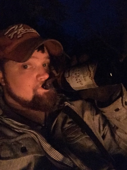 Enjoying the fire, tunes, beer, and puppy cuddles! Just missing one thing 😊