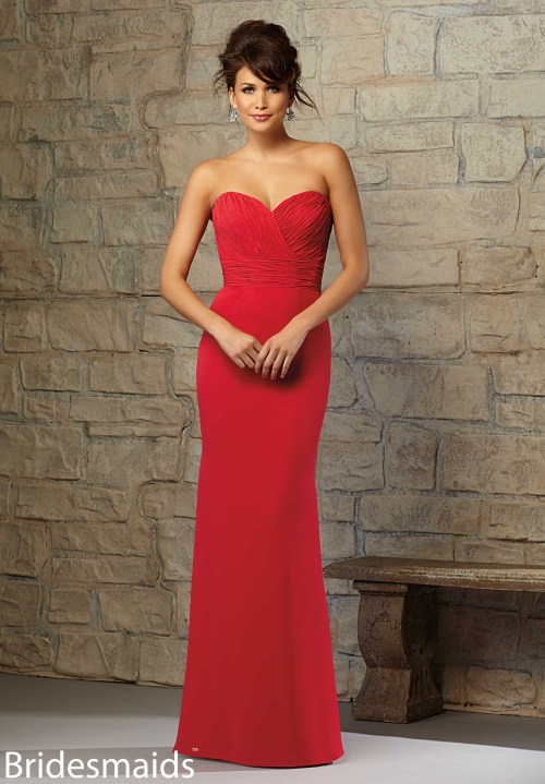 Red bridesmaid dress