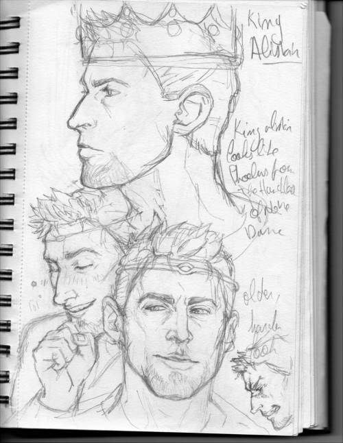 fanartistglaucopis:Some King Alistair sketches for my fanfic Vigilance, Victory, Sacrifice (Anders h