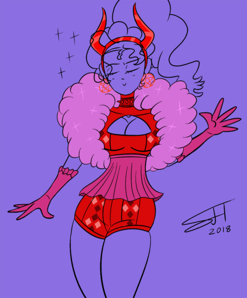 Here’s a rough sketch of a fancy Halloween outfit for Wyn! Enjoy!