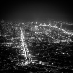 cityscapes:  Hazy Night from Twin Peaks by