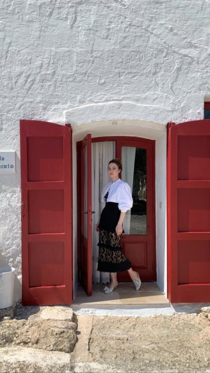 ulyanastreetgame:Ulyana Sergeenko in Puglia, August 2019.#UlyanaWears Ulyana Sergeenko Spring-Summer