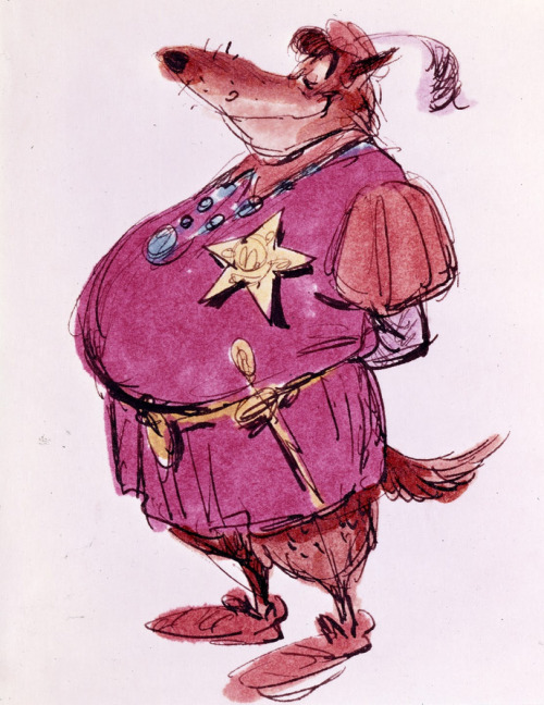 disneyconceptsandstuff:Character Designs from Robin Hood by Ken Anderson