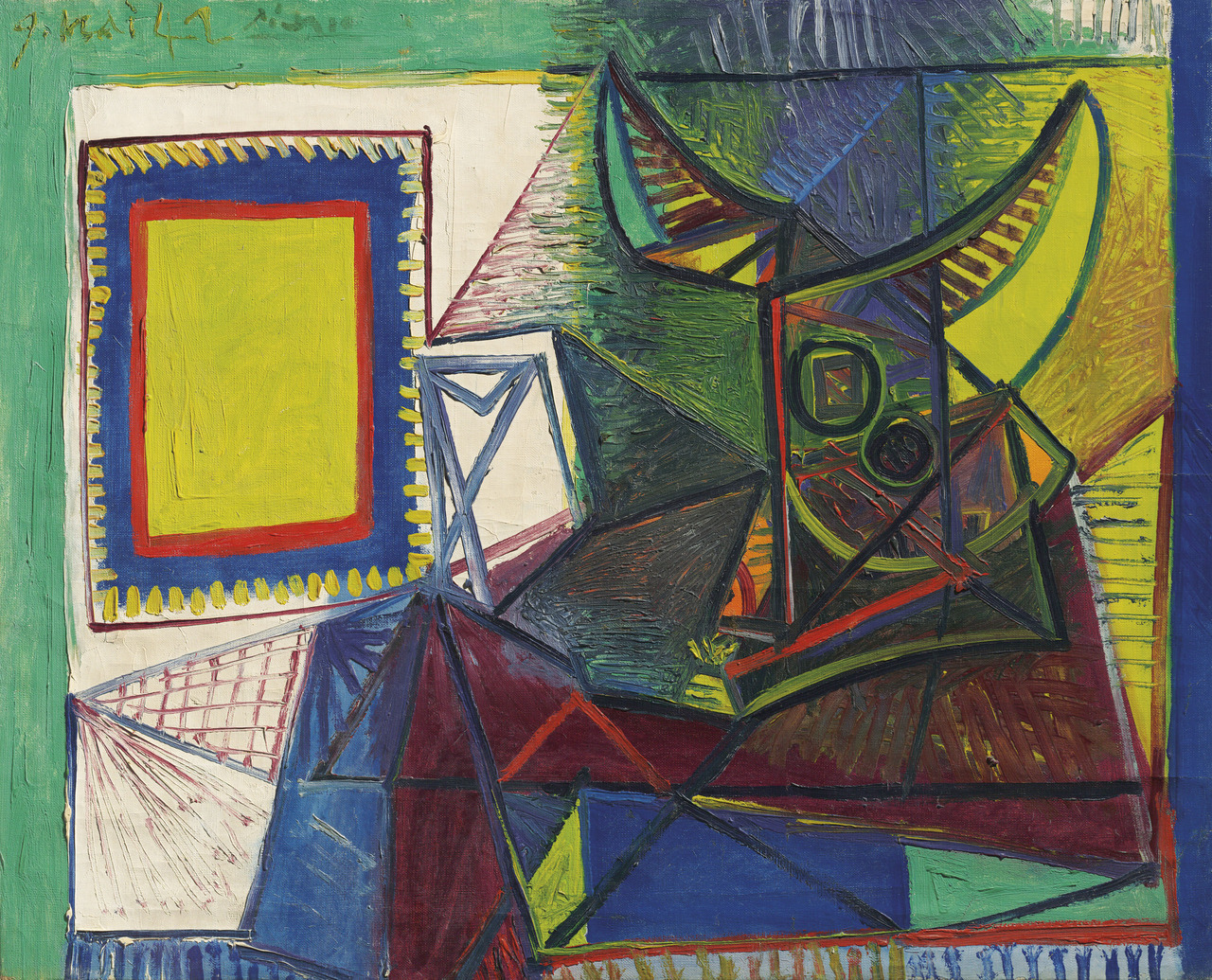 jagkanbliintetal:Pablo Picasso (Spanish, 1881-1973), Nature morte au crâne de taureau