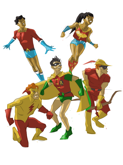 nelsonhernandez-0607:  210 : Teen Titans! Fab Five Quickie i think i’m gonna focus on these gu