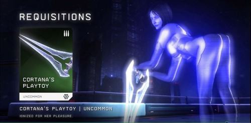 ancilla-sfm: Cortana’s Playtoy I’d like reqs a lot more if Cortana showed them off with a glimpse of