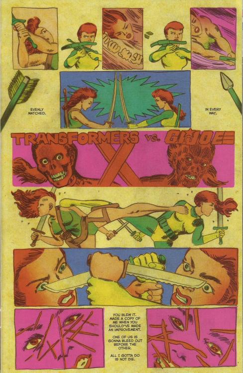 bigredrobot: highway62: justinvictor7: From Transformers vs. G.I. Joe #7 by Tom Scioli and John Barb