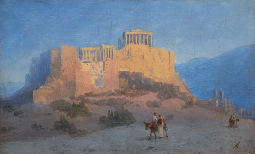 ignudiamore: View of the Acropolis. Ivan Konstantinovich Aivazovsky.