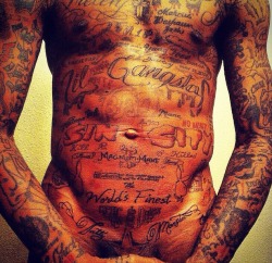 sexualdemon:  bandobait:  Tatty MONSTA  Who tatted this dude. Lol he got print all in the dick.