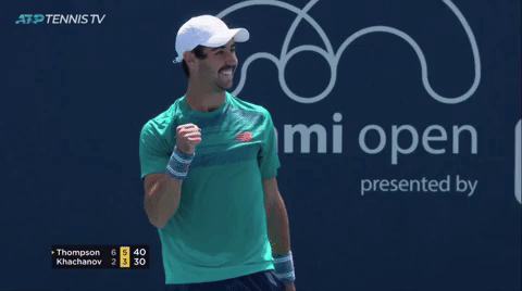 TB To Thommo’s Run In Miami 🥰💪🏻 Thompson Def. Norrie 4-6, 7-6(7-5), 6-3 Thompson Def. Khachanov