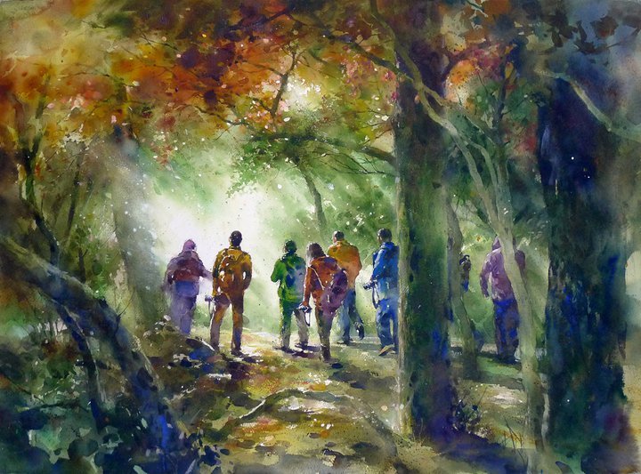 crossconnectmag:  Genius watercolor artist from Taipei - Lin Ching-Che  Lin Ching-Che 