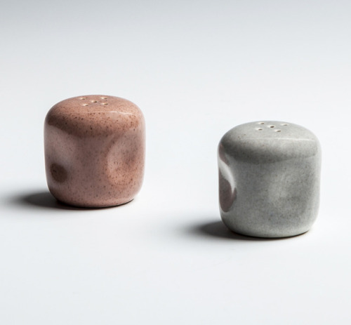 Russel Wright, Salt and Pepper Shakers, 1939-59. Stoneware. American Modern Pattern. USA. Via Goldst