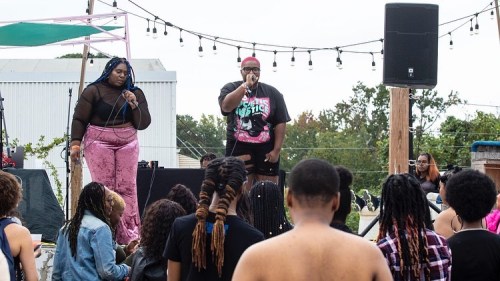 Thank you @carefreeblackgirl_inc for having us rock your stage at @a3cfestival!!! : @wavyyboogz #a3c