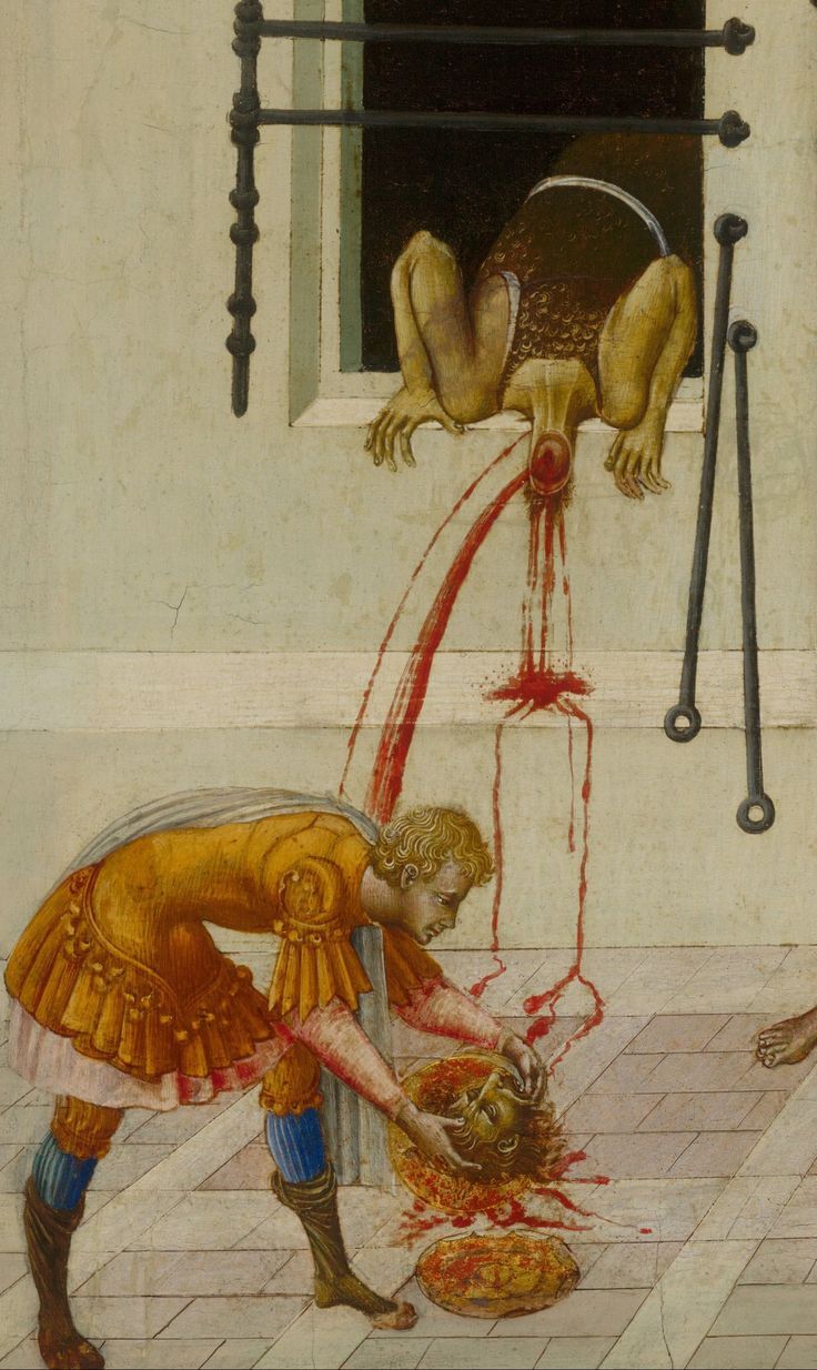 worker-and-parasite:Beheading of St. John the Baptist [detail] - Giovanni di Paolo