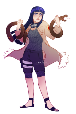 rainelucht:  Commission of Hinata. Au in which her mentor is Anko!